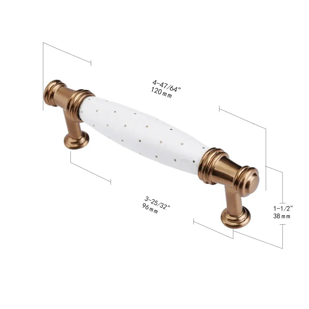 Pearl White Ceramic Cabinet Handles – Elegant Knobs for Wardrobes Drawers and Kitchen Furniture 273-96 Handles