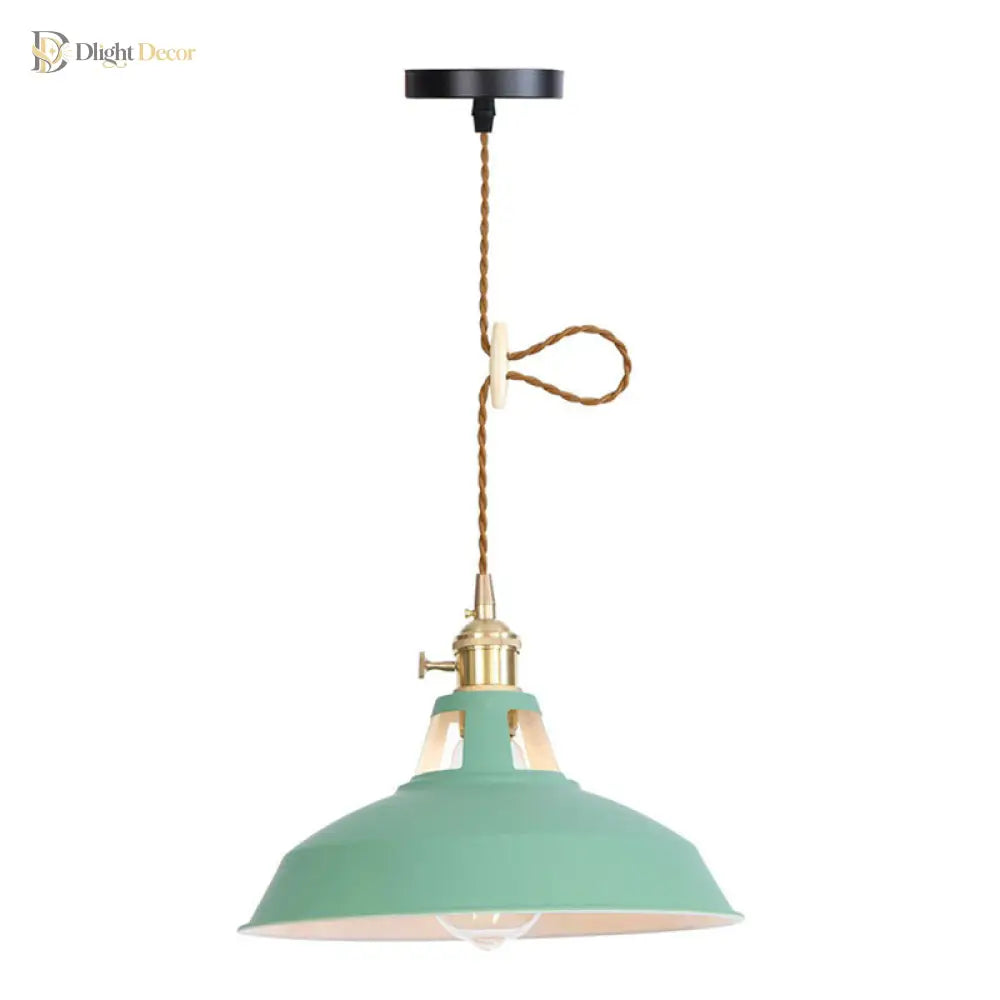 Peyton Nordic Barn Pendant Light (Pink/Blue/Green)