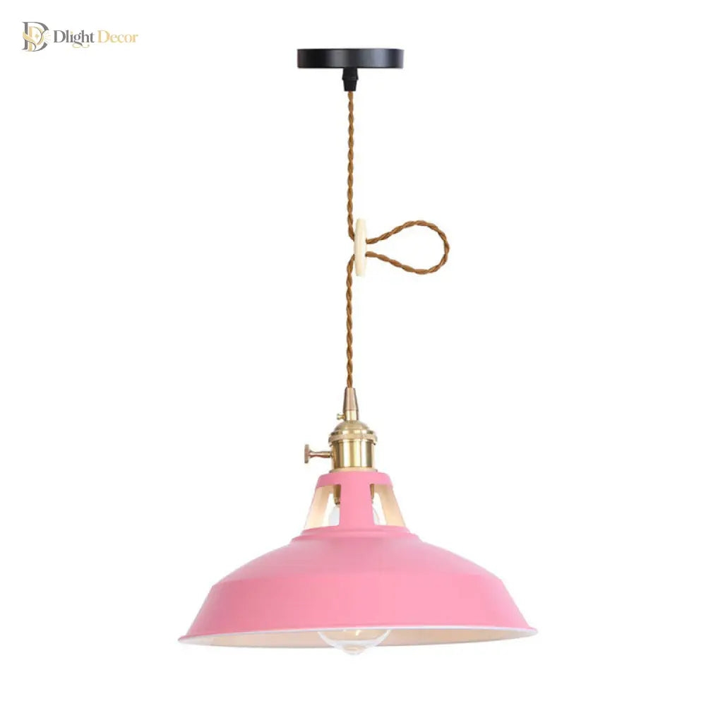 Peyton Nordic Barn Pendant Light (Pink/Blue/Green)