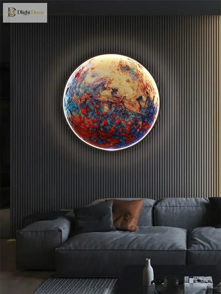 Dlight Decor Planet Mural Wall Light for Interiors Wall Art