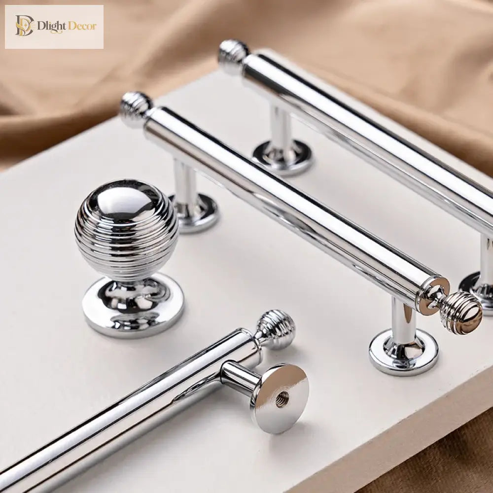 Polished Brass Cabinet Handles – PVD Gold and Chrome Wardrobe Knobs and Drawer Pulls Handles