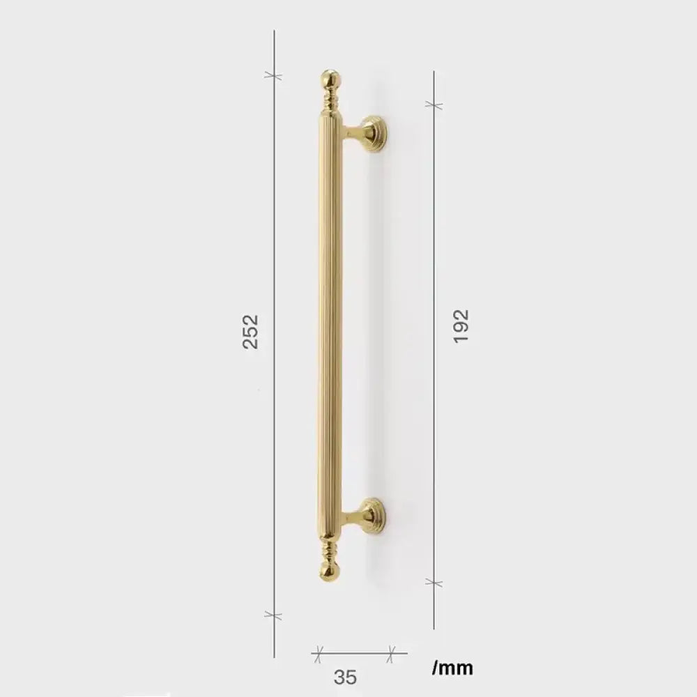 Polished Gold Brass Furniture Handles – Chrome Cabinet Pulls and French Wardrobe Drawer Knobs TB9021-PG252 Handles