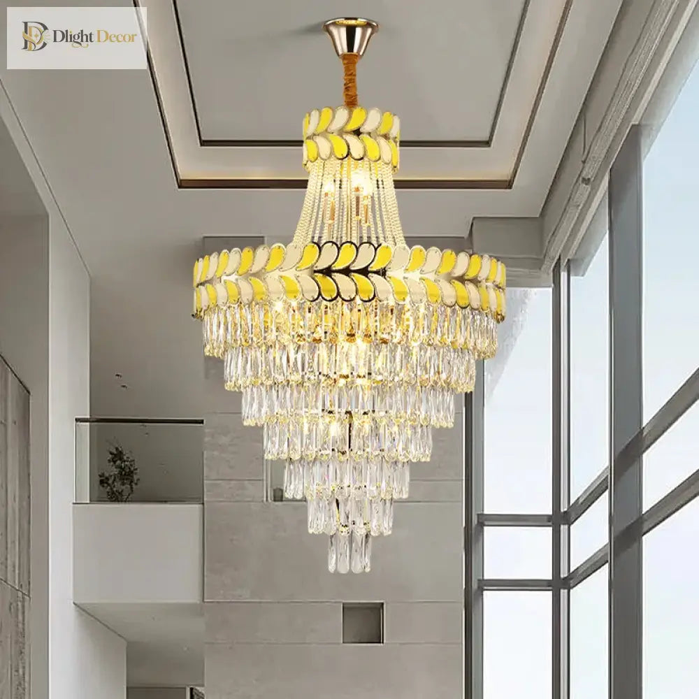 Postmodern Crystal Chandelier - Elegance For Living Rooms Villa Halls Duplex Stairwells And Middle