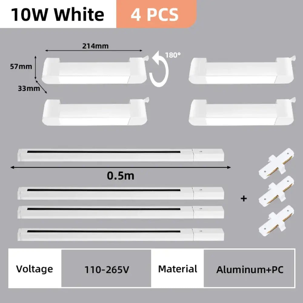 Rail Floodlight LED Clothing Store Track Light Kitchen Balcony Studio Whole Set Led Spot Lamp Home Modern Decoration