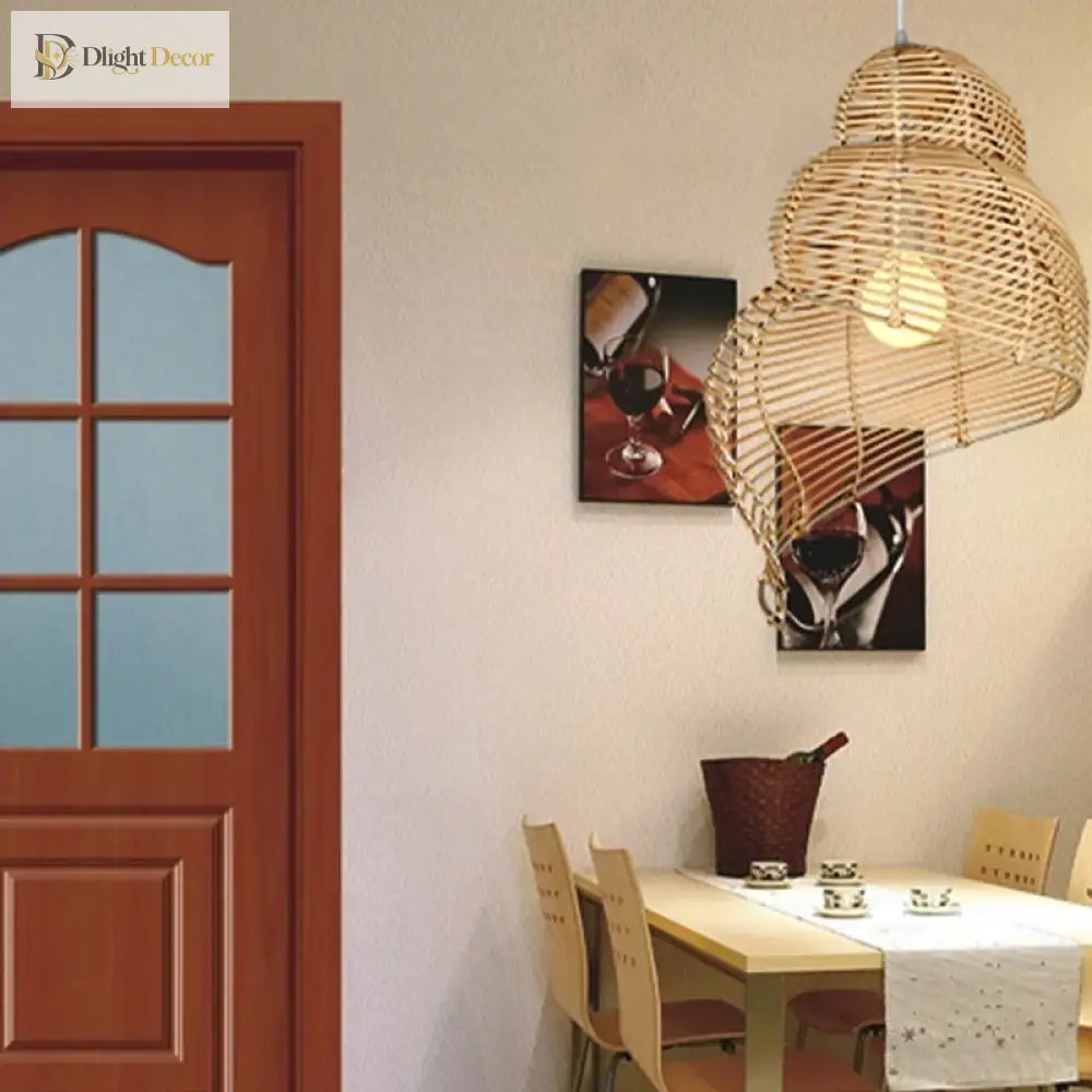 Rattan Tea House Pendant Light - Vintage Elegance For Your Dining Kitchen Or Restaurant Space Lights