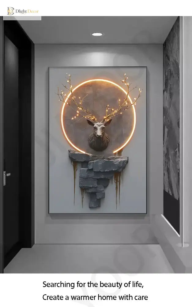 Dlight Decor Reindeer Wall Glow for Luxe Entry Spaces Wall Art