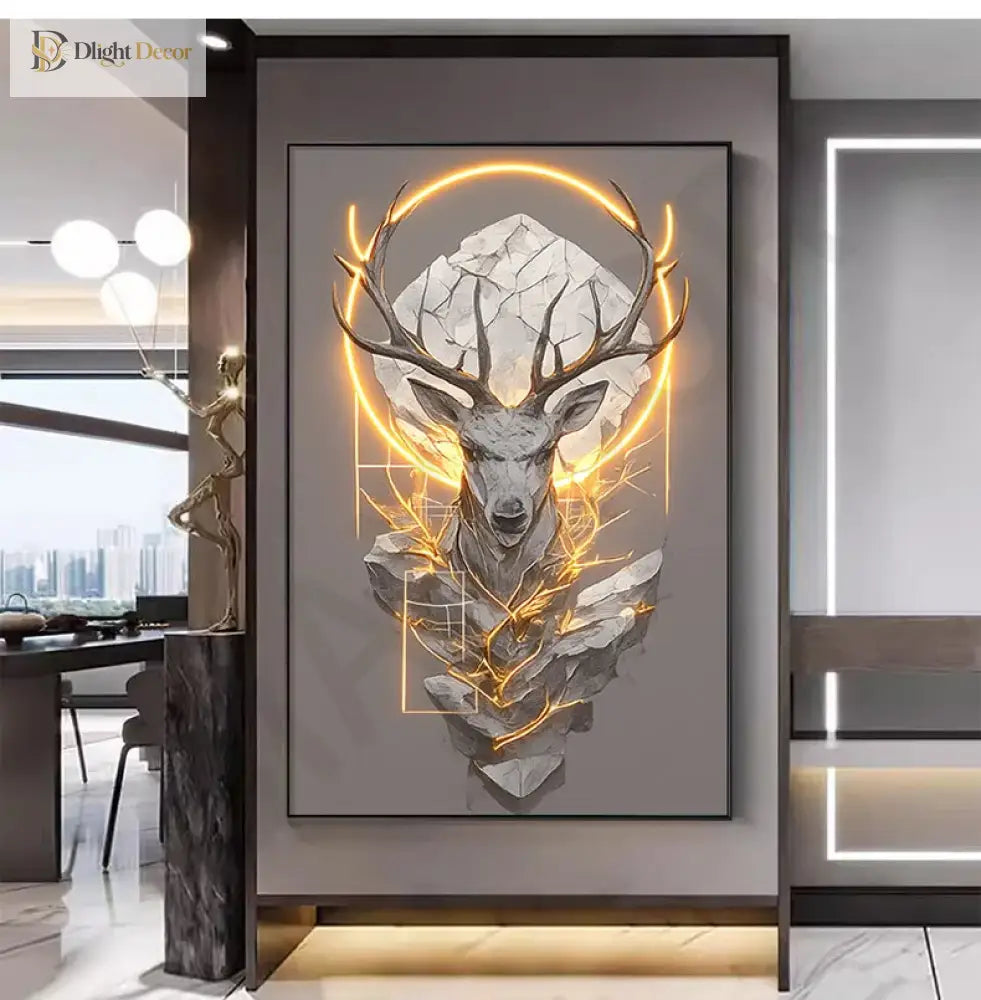 Dlight Decor Reindeer Wall Glow for Luxe Entry Spaces Wall Art