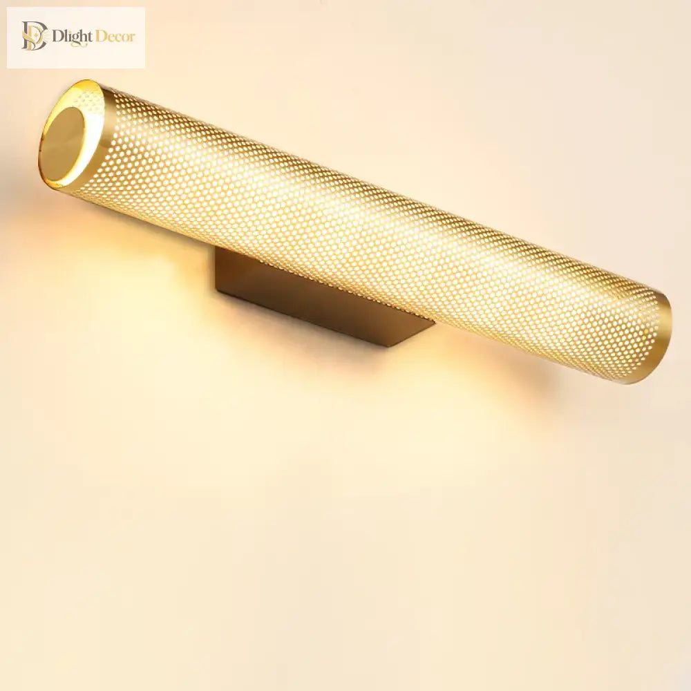 Brass Iron Wall Lamp - Led Indoor Decor Light Luxury Sconce For Mirror Lights Living Room Bedroom