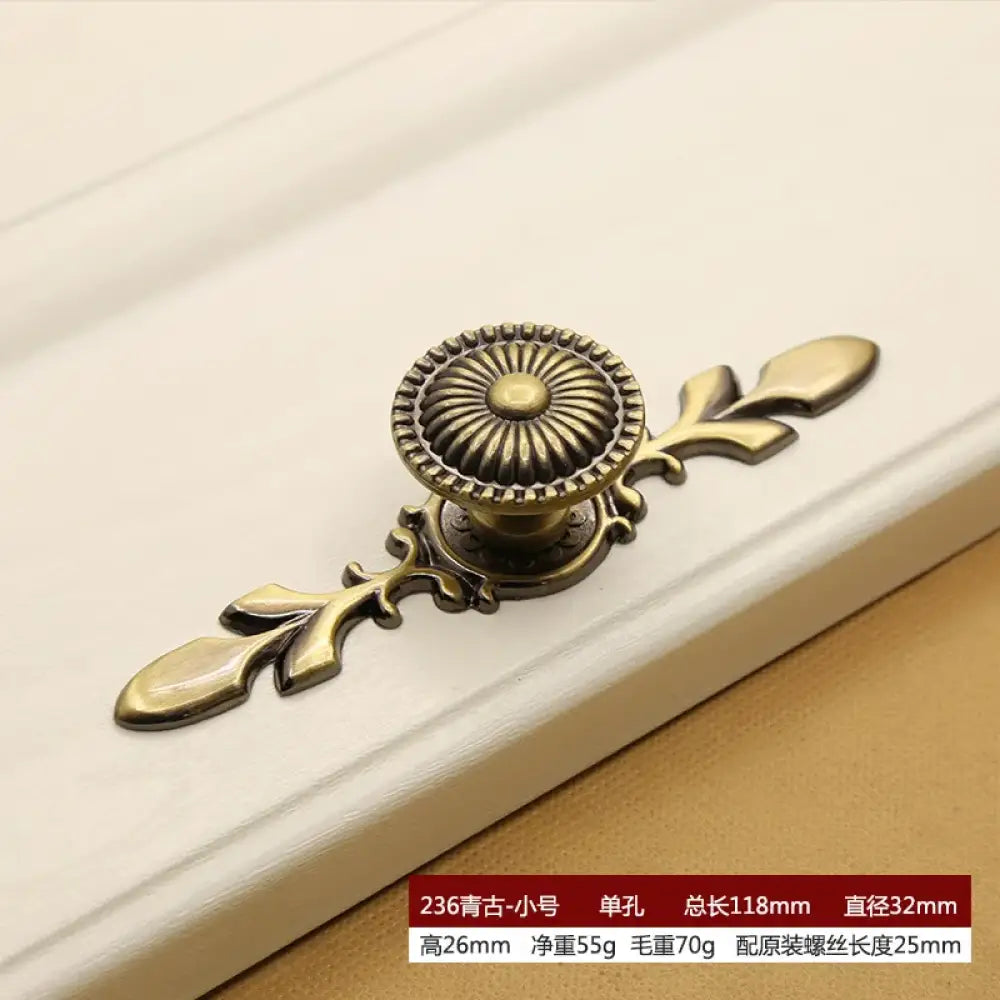 Retro Bronze Cabinet Handles - Antique Metal Kitchen Door Pulls and Wardrobe Knobs 128mm 236-Small Handles
