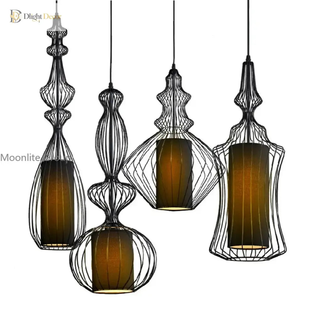 American Birdcage Retro Chandelier styled for living room decor