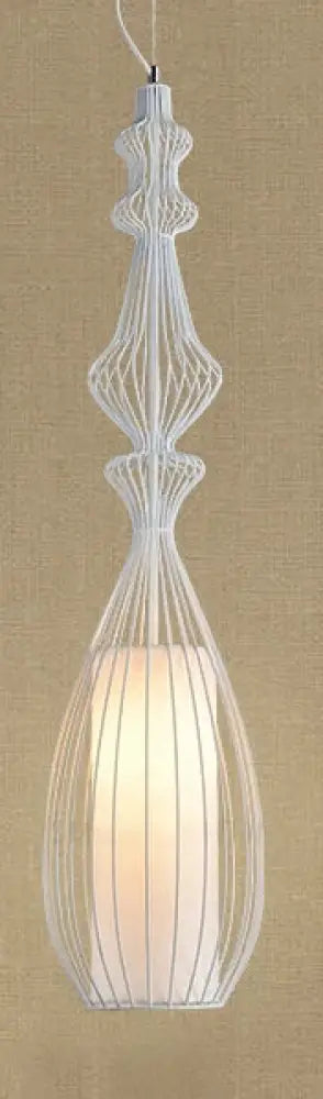 White A American Birdcage Retro Chandelier variant
