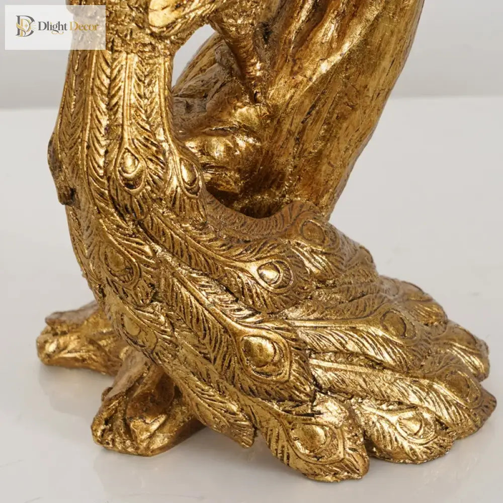American Retro Peacock Led Table Lamp - Elegant Decorative Desk For Bedroom Office And Hotel