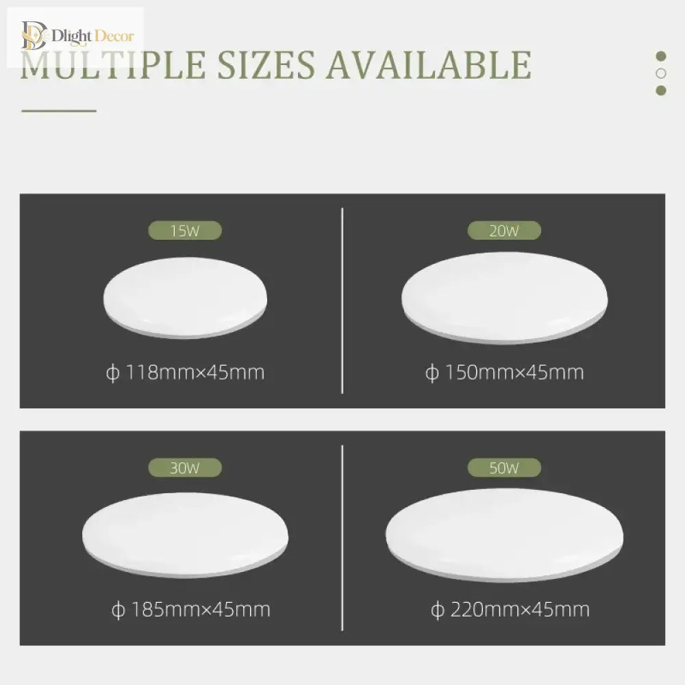 Round Led Ceiling Lights - Modern Lamp For Living Room Bedroom Kitchen Balcony And Corridor