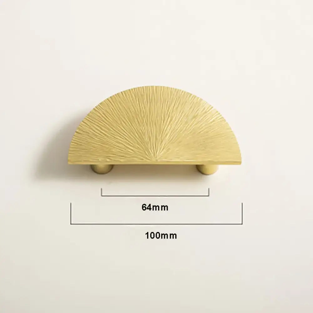 Round Brass Cabinet Handles and Knobs – Handmade Knurled Wardrobe Pulls 100mm half round