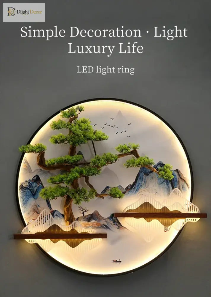 Dlight Decor Round 3D LED Wall Art Light Wall Art