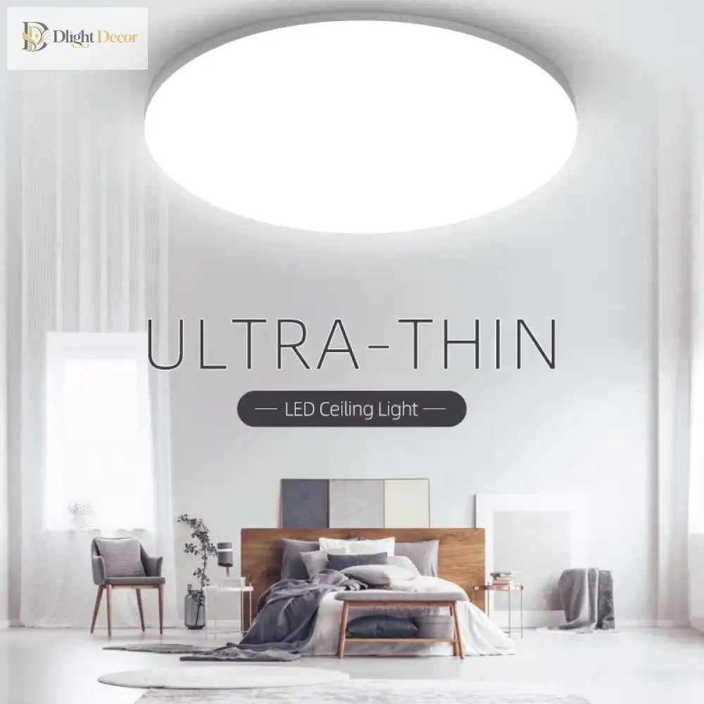 Modern Led Panel Light For Indoor Spaces - Versatile Round & Square Ceiling Lamp Fixture Ceiling