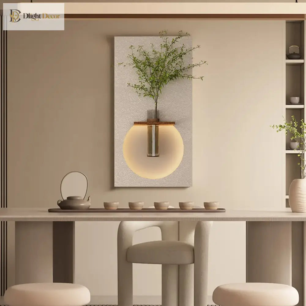 Dlight Decor Sandstone Vase Wall Lamp for Hallways Wall Art