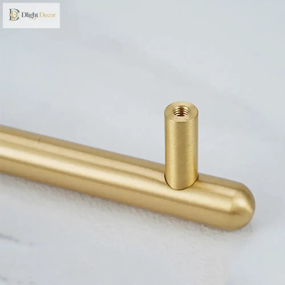 Satin Gold Brass Wardrobe Handles – Modern Drawer Knobs and Cabinet Bar Pulls (50mm-260mm) Handles