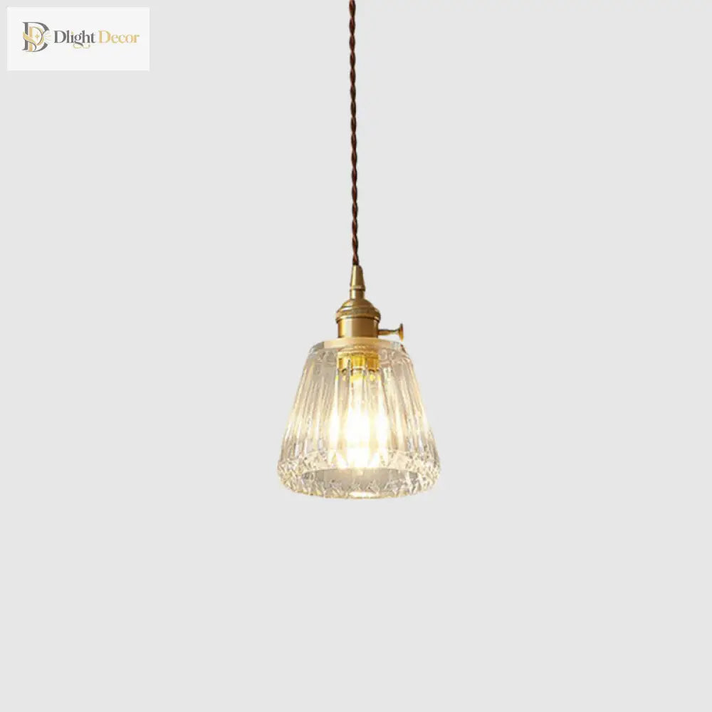 Serenity Industrial Pendant: Modern Tapered Glass For Warm Ambiance