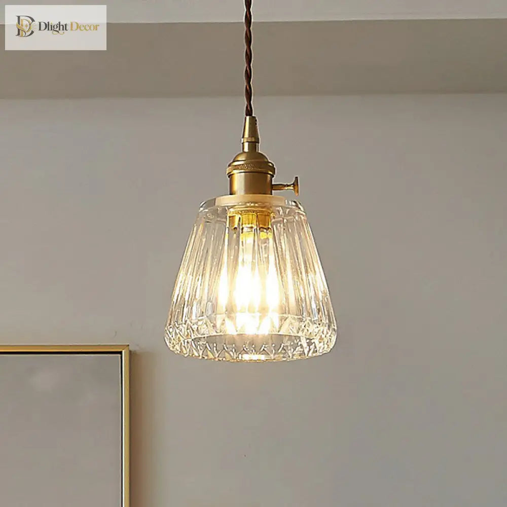 Serenity Industrial Pendant: Modern Tapered Glass For Warm Ambiance