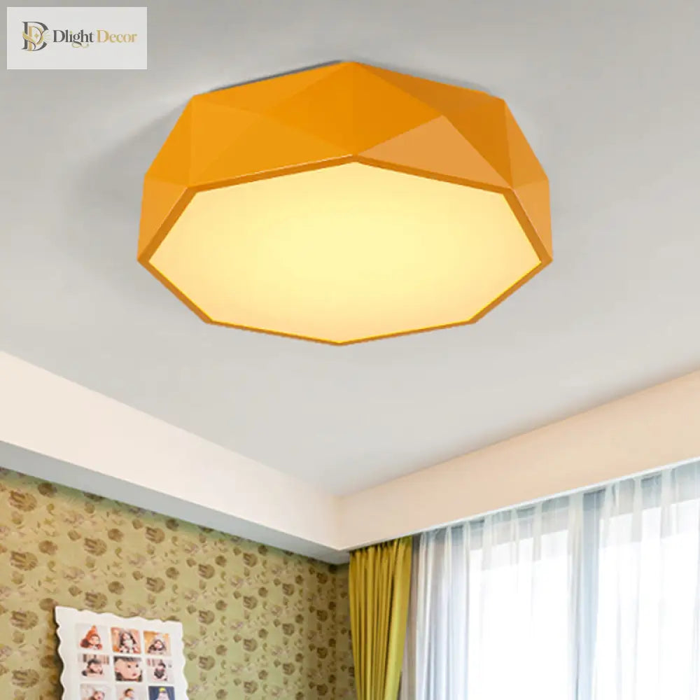 Brighten Your Space With Playful Colors: Acrylic Polygon Led Light Ceiling