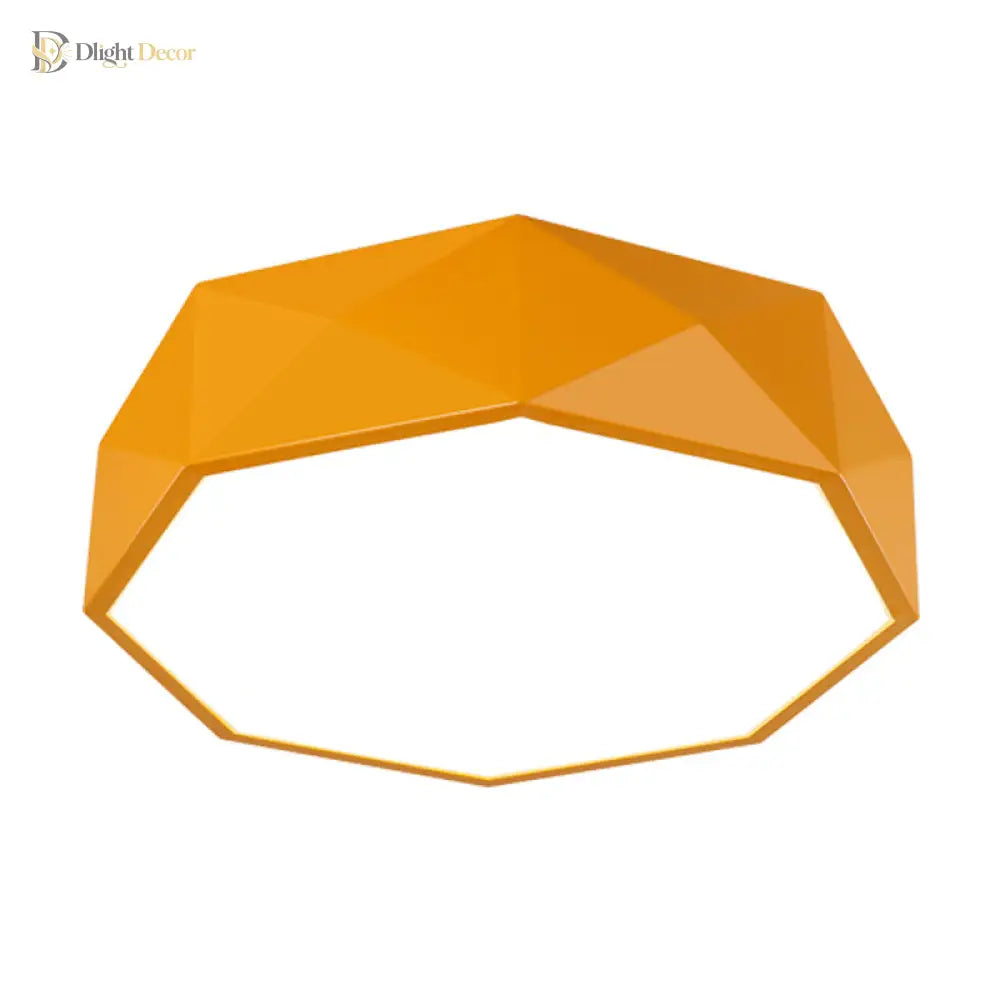 Brighten Your Space With Playful Colors: Acrylic Polygon Led Light Ceiling