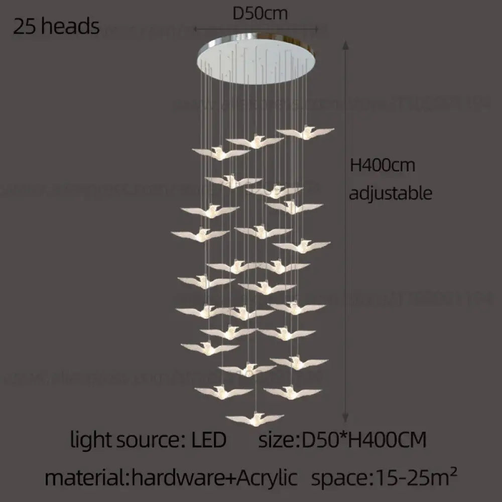 LED Bird Pendant Chandelier – configuration option 15