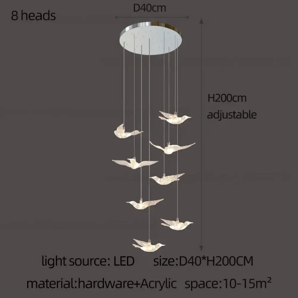LED Bird Pendant Chandelier – configuration option 9