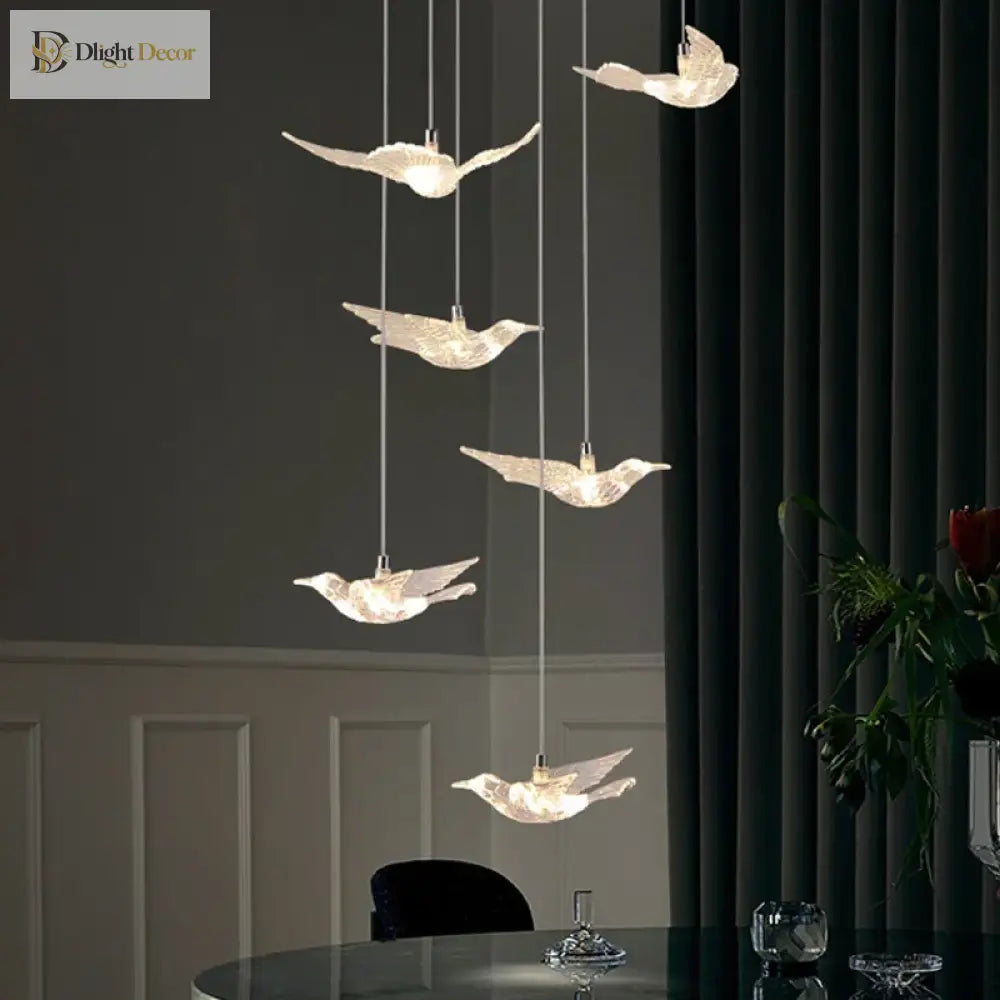 LED Bird Pendant Chandelier – product view 4