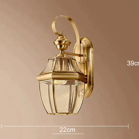 Éva’s Country Style Outdoor Copper Wall Lamp - Charming Balcony And Staircase Lighting L Lamps