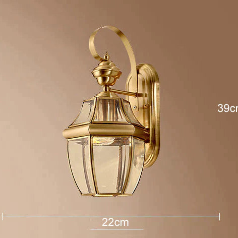 Éva’s Country Style Outdoor Copper Wall Lamp - Charming Balcony And Staircase Lighting Lamps
