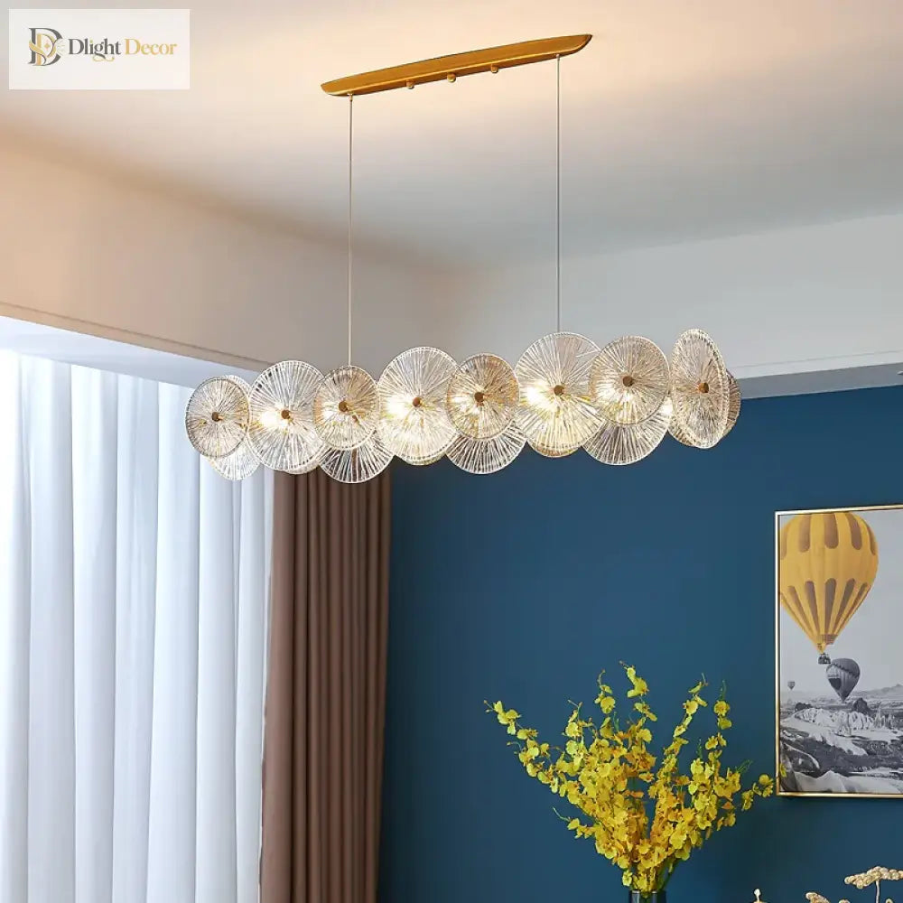 Sleek Postmodern Gold Electroplated Dining Chandelier - G9 Lighting For Bedrooms And Living Rooms