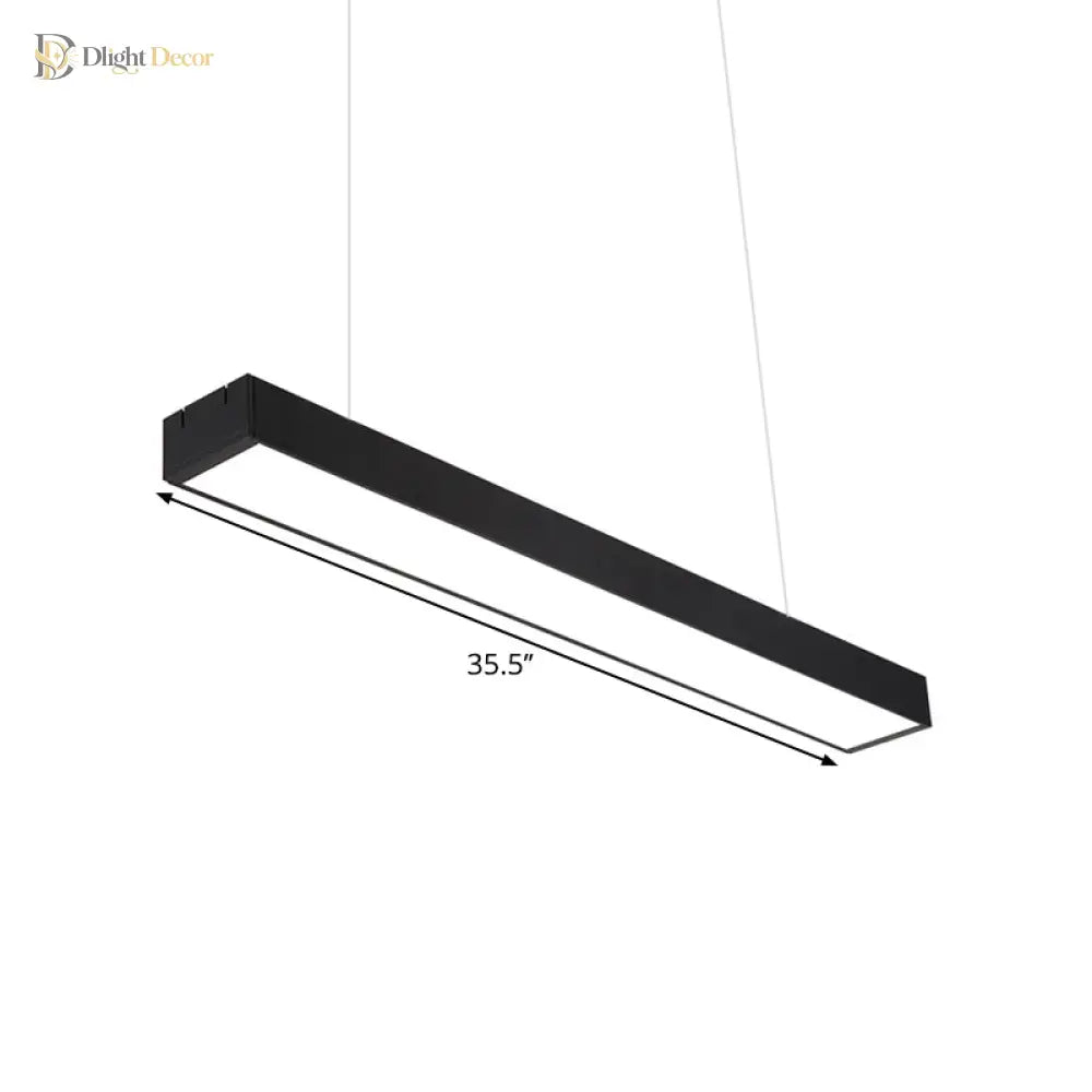 Sleek Black Contemporary Led Ceiling Light - Available In 3 Widths Pendant Lights