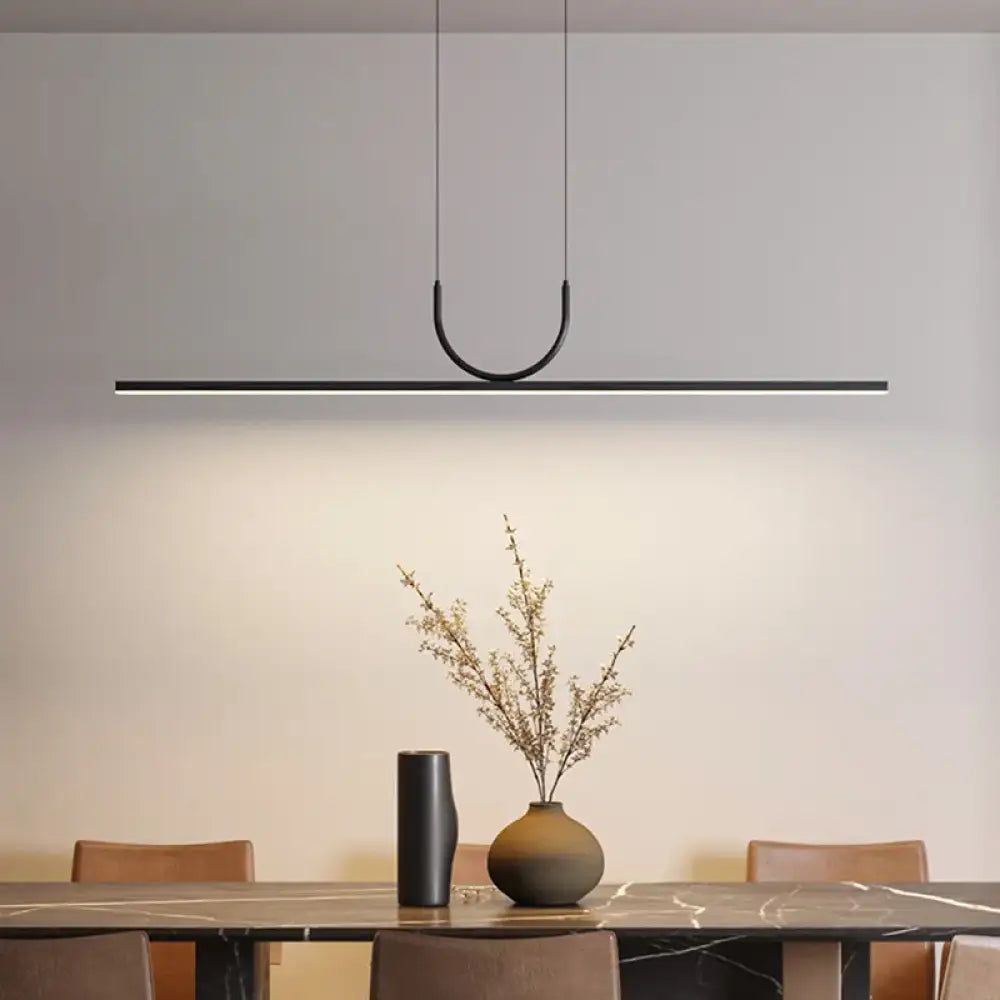Sleek Led Ceiling Chandelier - Contemporary Lighting For Dining Tables Kitchen Islands And More