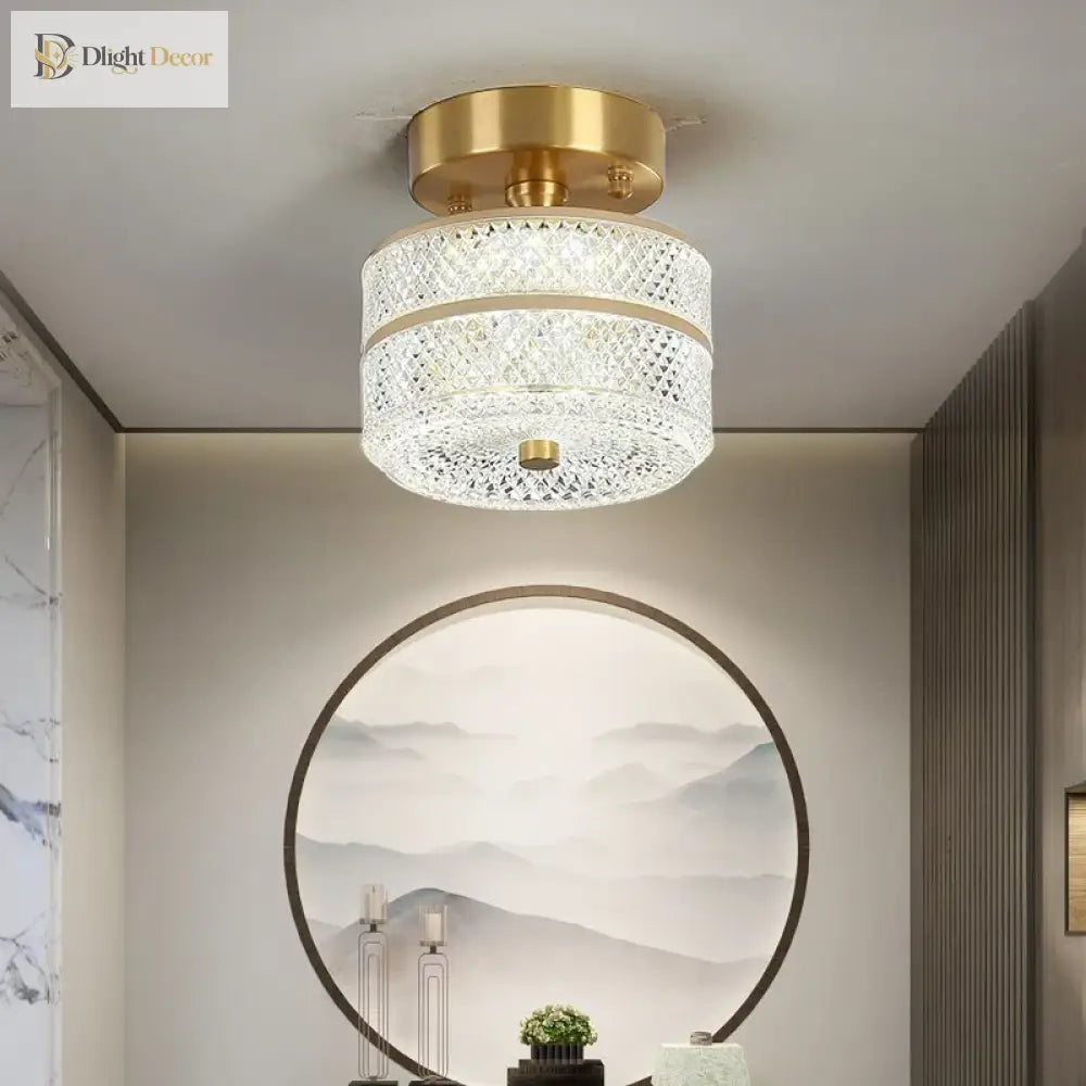 Sleek Modern Led Copper Ceiling Light - Stylish Home Decor Lighting For Living Spaces Corridors
