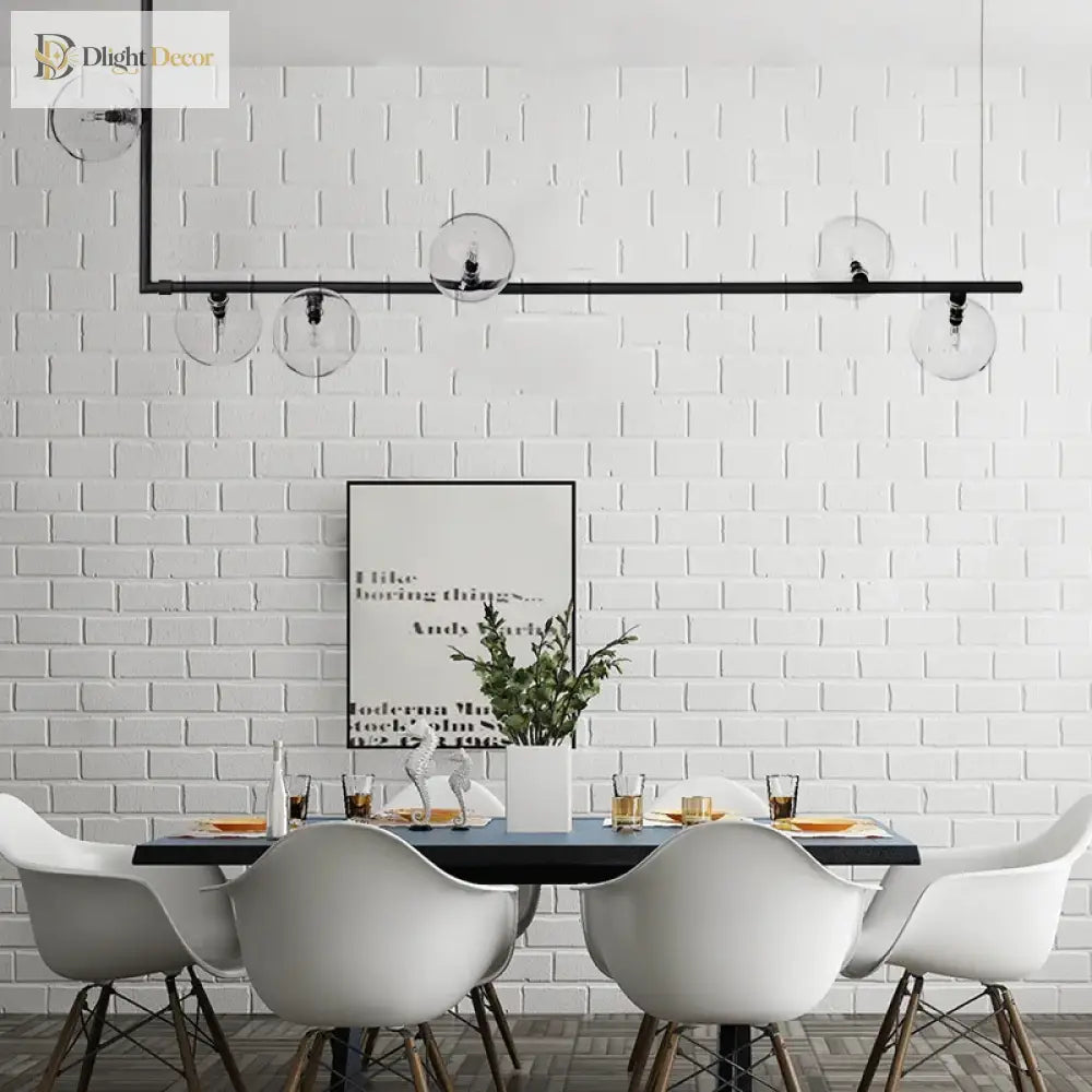 Sleek Linear Chandelier For Modern Dining Tables And Bars - Minimalist Pendant Lighting Fixture