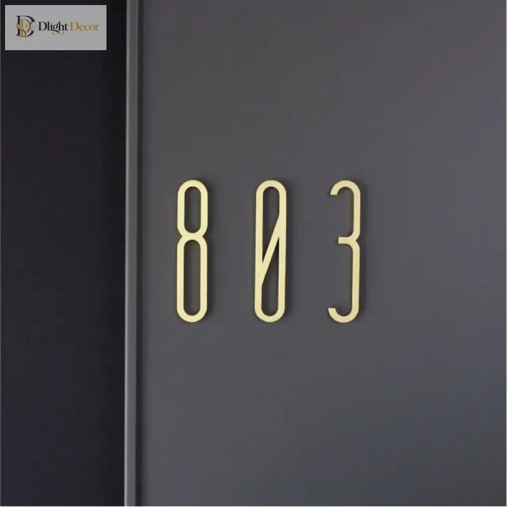 Solid Brass Alphabet Letters and Numbers – Adhesive DIY Door Decor for Home Hotel and Baby Names Brass Letters