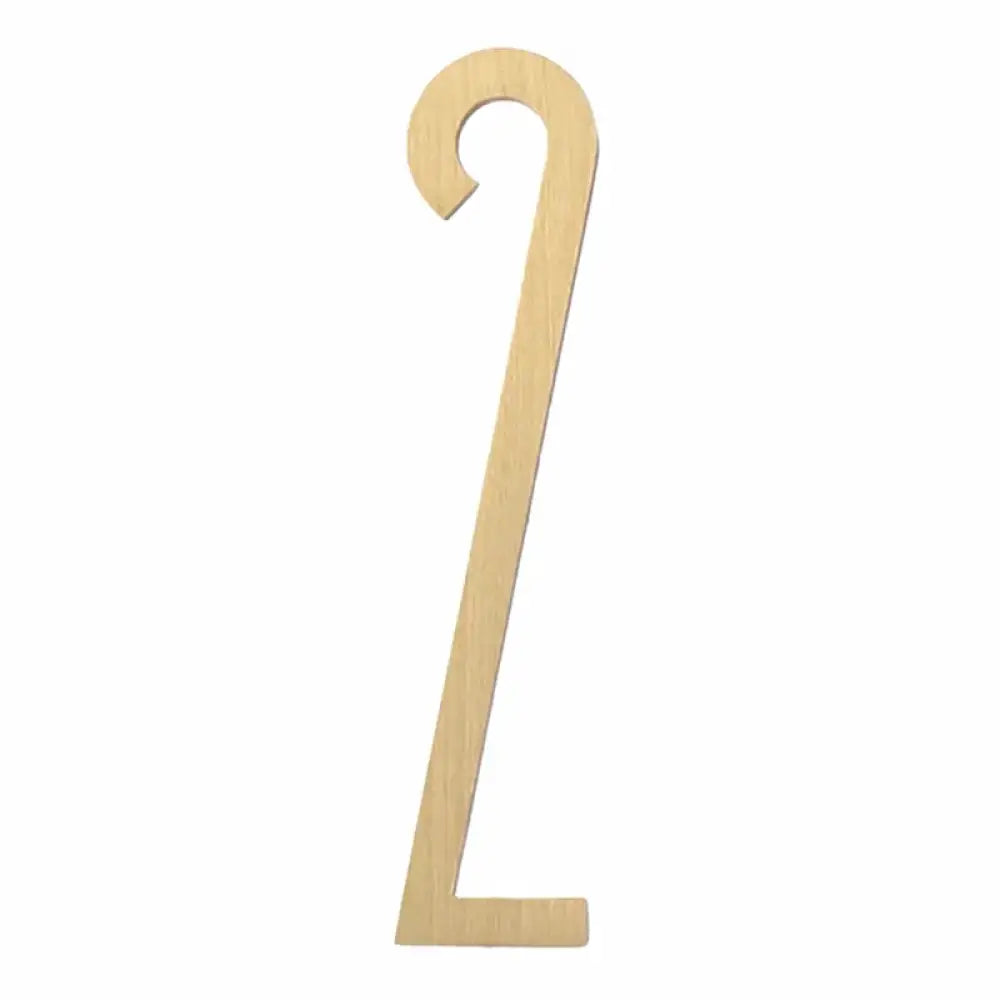 Solid Brass Alphabet Letters and Numbers – Adhesive DIY Door Decor for Home Hotel and Baby Names 2 / 100mm height Brass