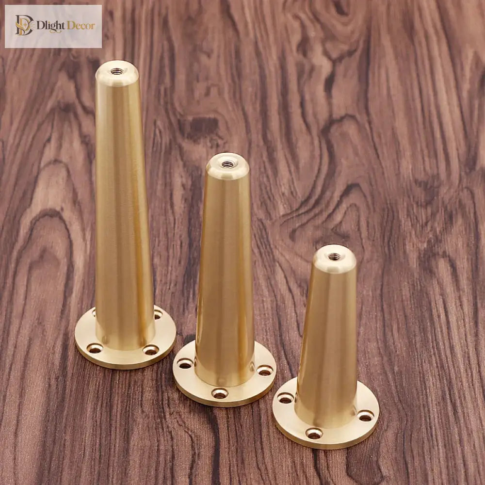 Solid Brass Furniture Leg – Adjustable Gold Cabinet Holder for Sofas TV Stands and Cupboards Cabinet Legs