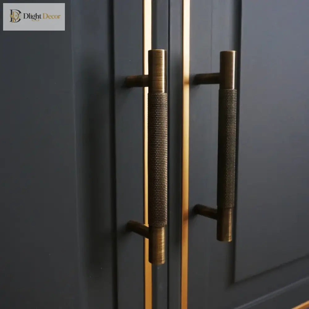 Solid Bronze Cabinet Handles – Antique Brass Wardrobe Bars and Drawer Pulls (20mm-500mm) Handles