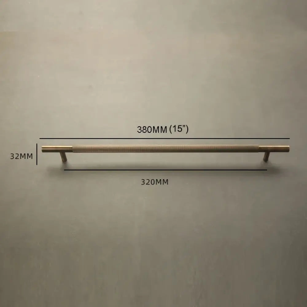 Solid Bronze Cabinet Handles – Antique Brass Wardrobe Bars and Drawer Pulls (20mm-500mm) 380mm Handles