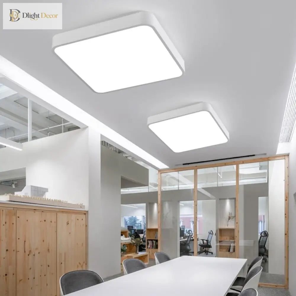 Starburst: Geometric Led Ceiling Light - Contemporary Office Fixture Acrylic Flush Mount