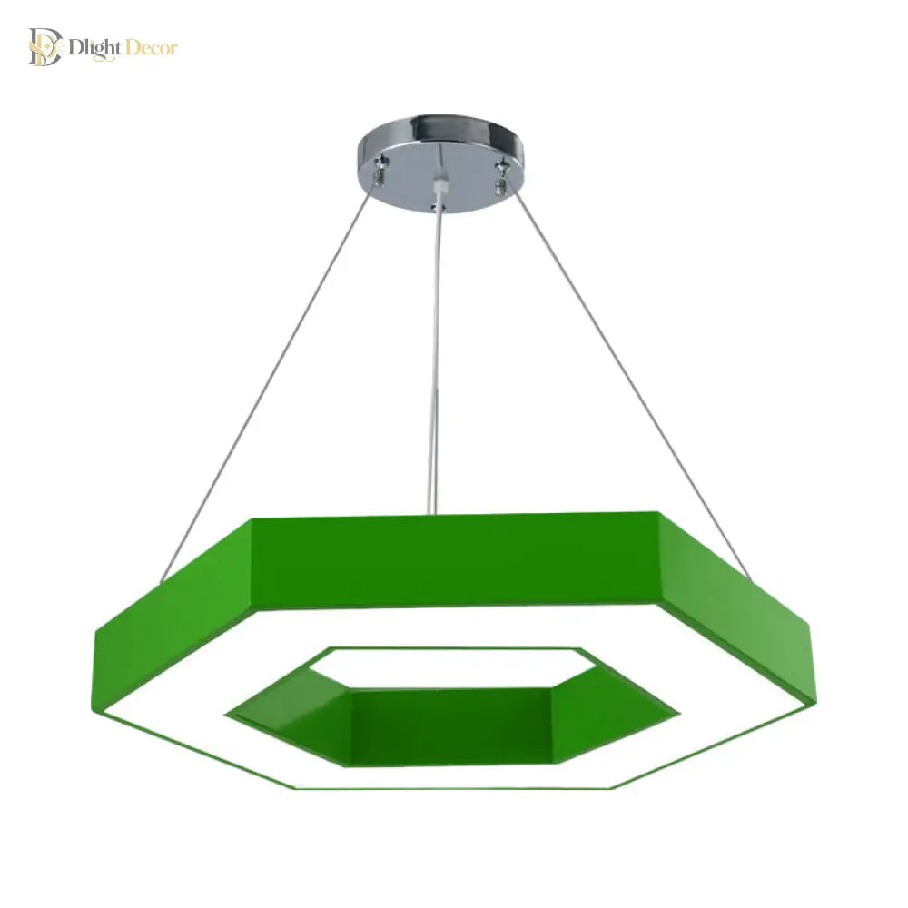 Stella’s Contemporary Led Honeycomb Pendant Light - Vibrant Green/Blue/Red In White/Warm/Natural