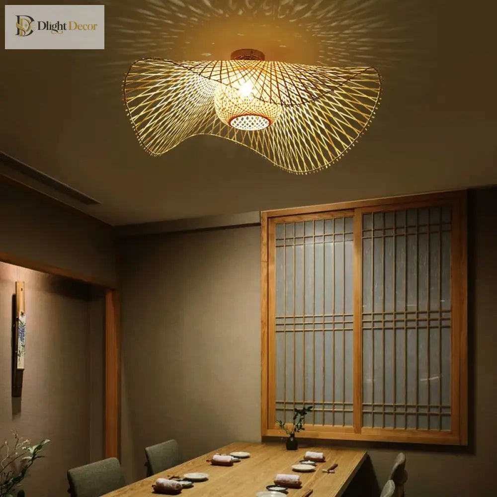 Bamboo Pendant Lights - Creative Tatami - Inspired Lamps For Dining Rooms Restaurants And E27