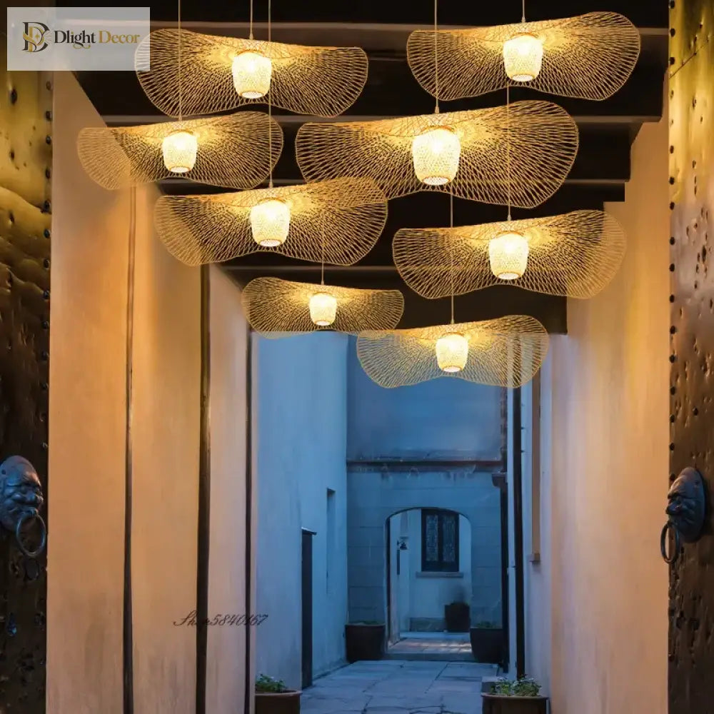 Bamboo Pendant Lights - Creative Tatami - Inspired Lamps For Dining Rooms Restaurants And E27