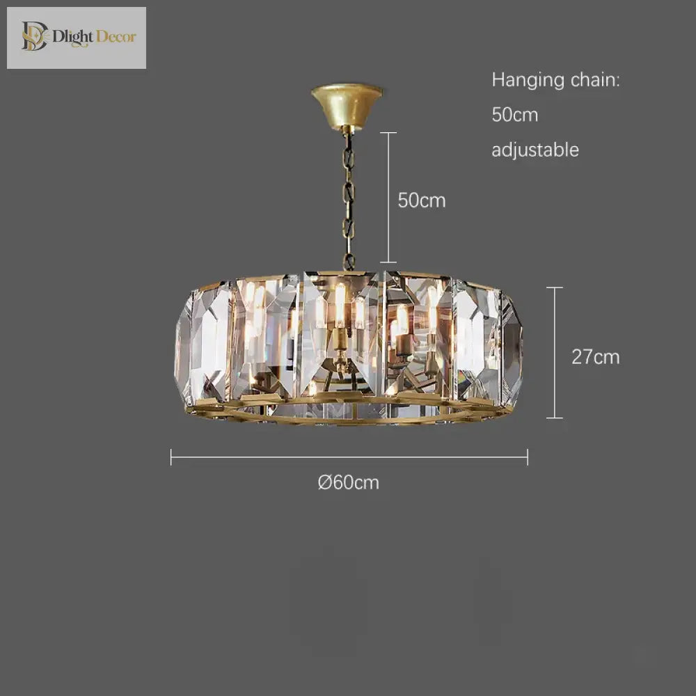 Timeless Classic American Led Crystal Chandelier - Available In Gold Silver And Black Finishes
