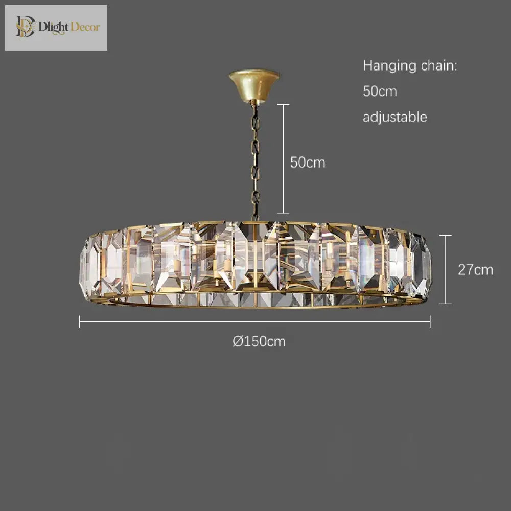 Timeless Classic American Led Crystal Chandelier - Available In Gold Silver And Black Finishes