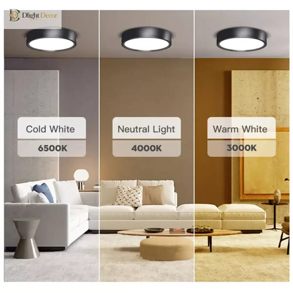 Ultra - Thin Led Spot Light Ceiling - Surface Mounted Lamp (10W 15W 25W) For Stylish Living Room