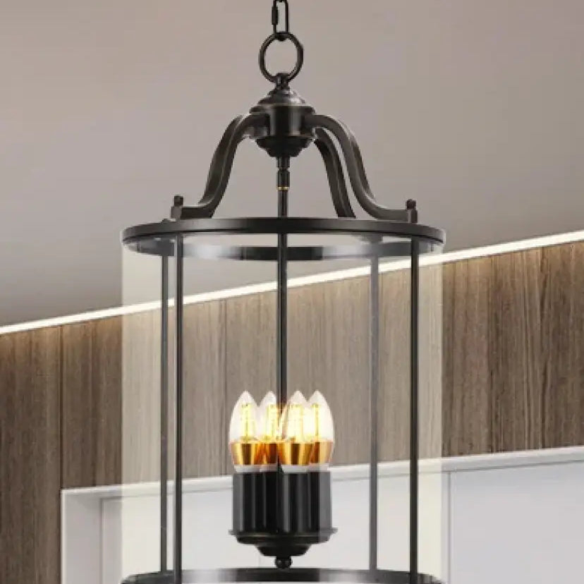 Black 30x53cm Vintage Copper Birdcage Chandelier variant