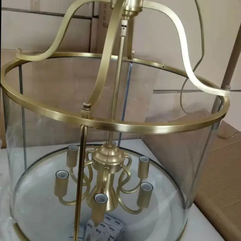 Vintage Copper Birdcage Chandelier alternate finish option